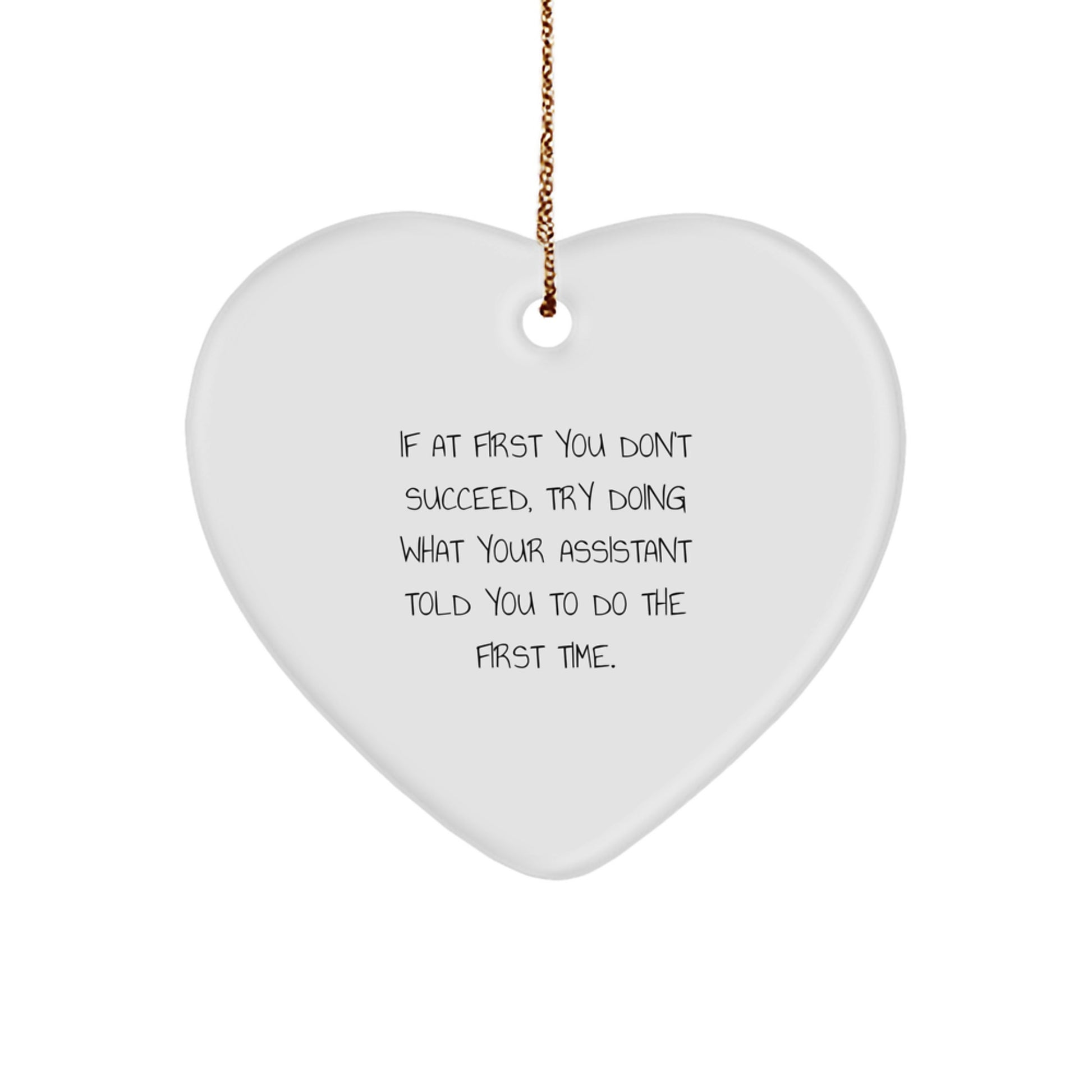 Funny Assistant Heart Ornament Gifts from Friends, Coworkers, or Family for Assistant, Christmas Unique Decorations - Image 1