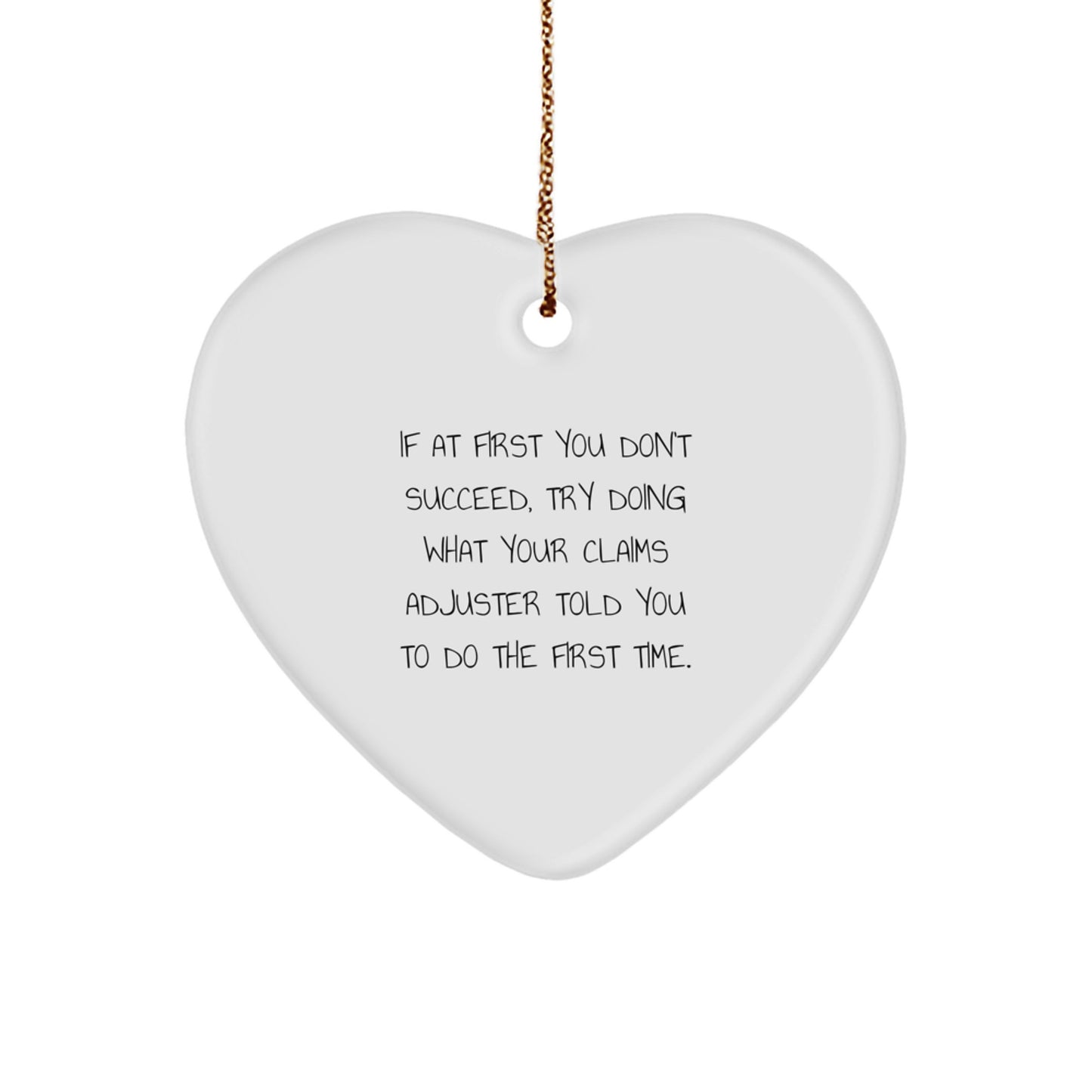 Claims Adjuster Favorite Heart Ornament for Kids Christmas Gift - Image 1