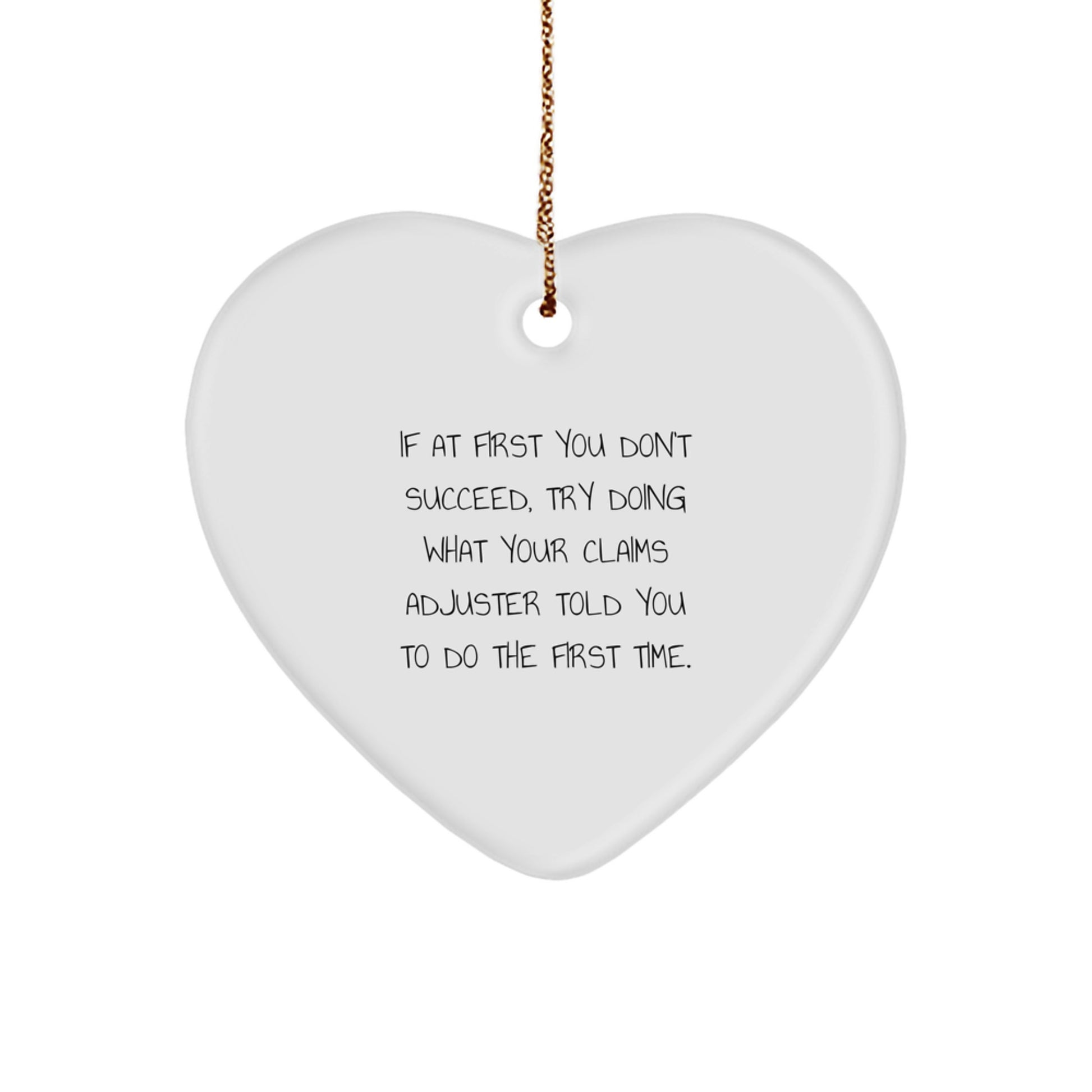 Claims Adjuster Favorite Heart Ornament for Kids Christmas Gift - Image 1