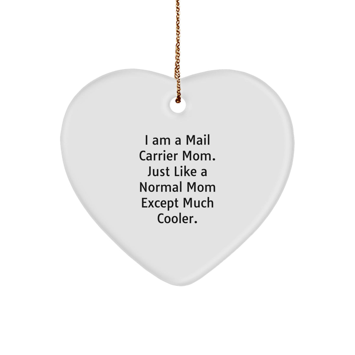 Mail Carrier Mom Heart Christmas Ornament for Coworkers Idea Gift - Image 1