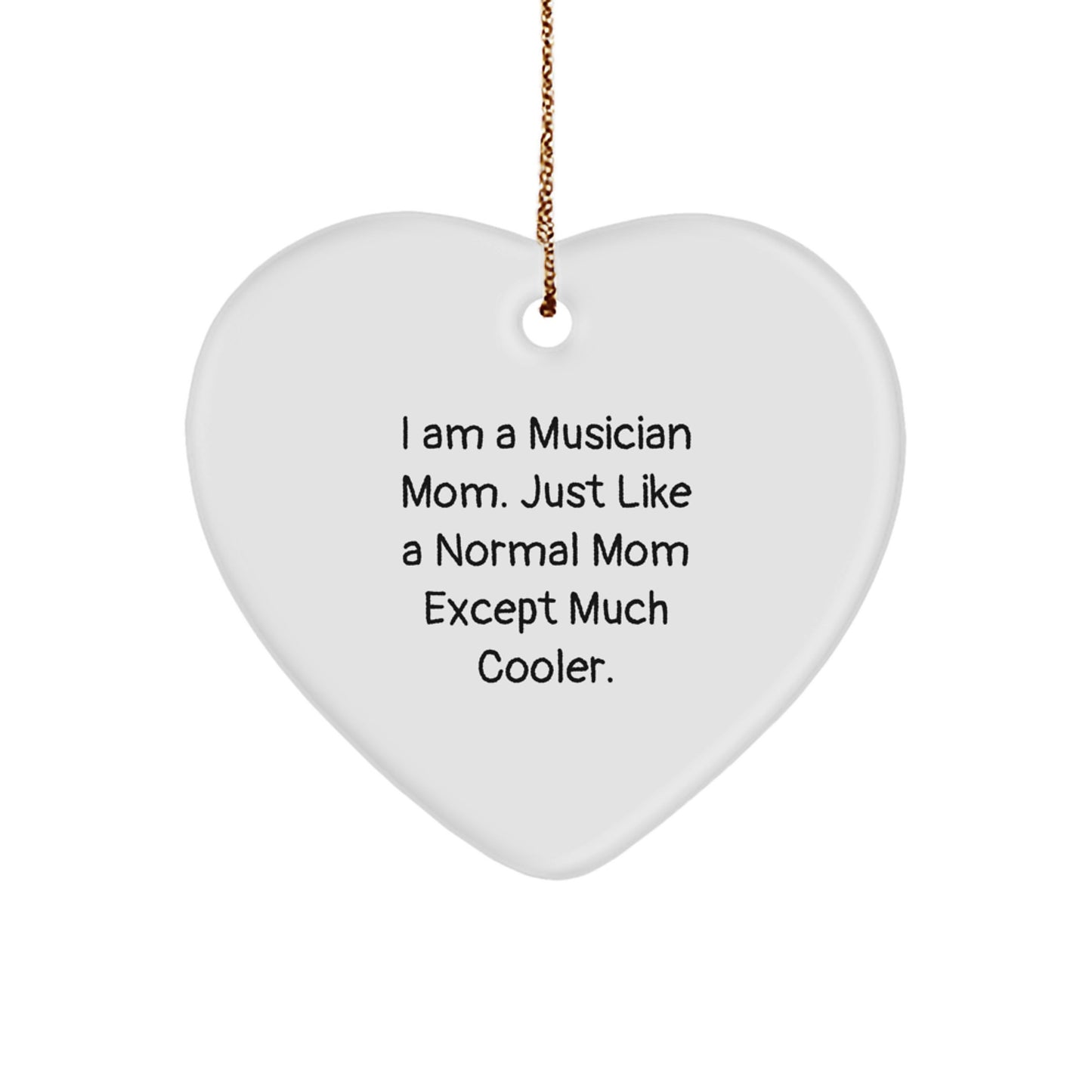 Cool Musician Mom Novelty Christmas Ornament for Friends Gift - Image 1
