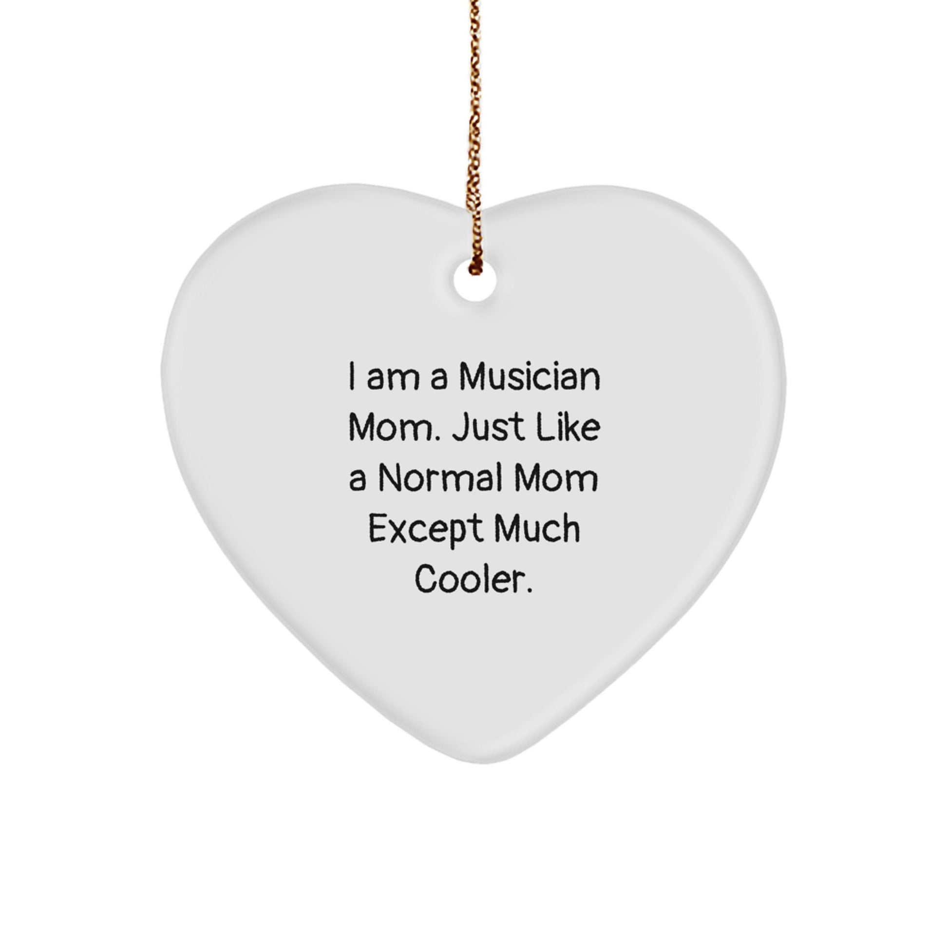 Cool Musician Mom Novelty Christmas Ornament for Friends Gift - Image 1