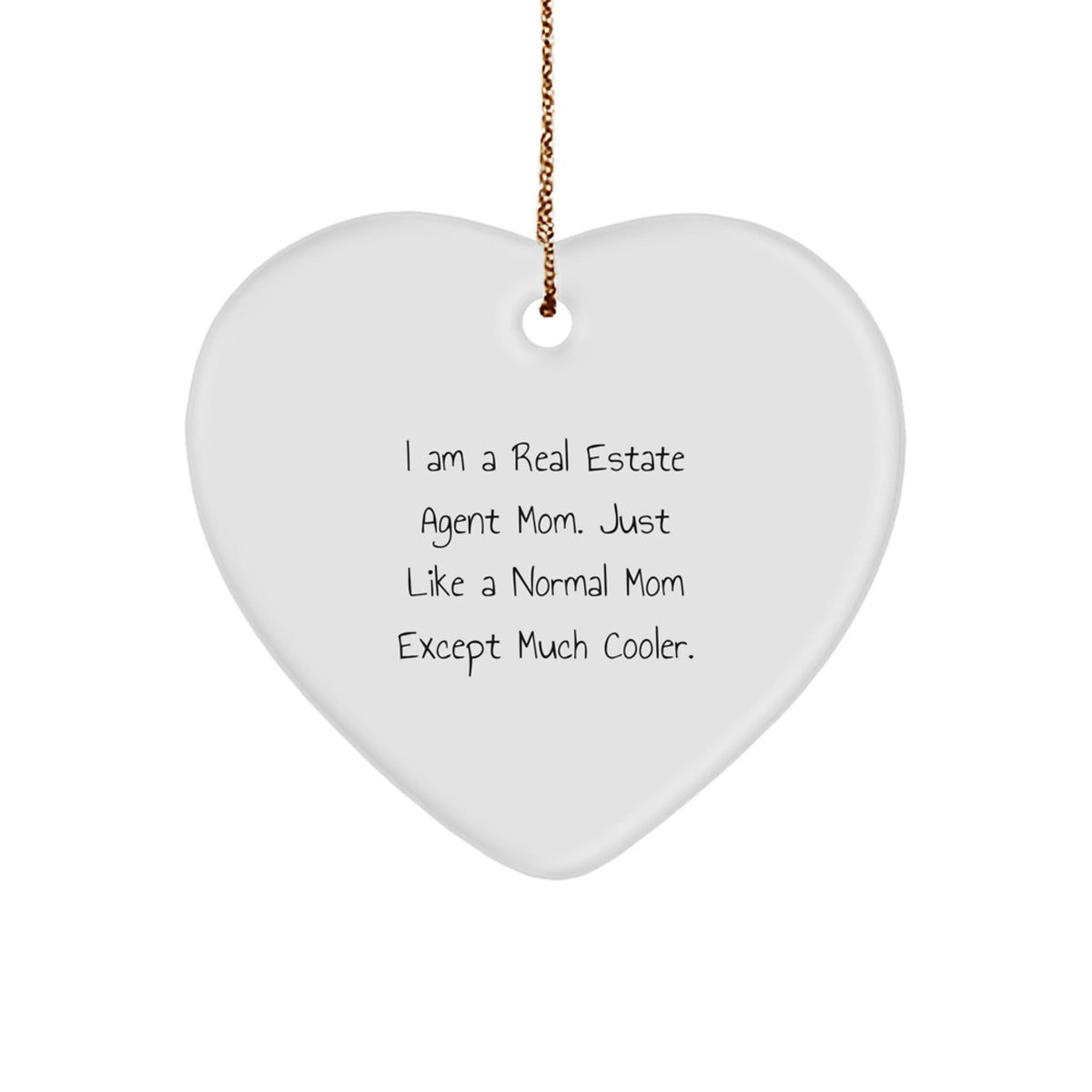 Witty Real Estate Agent Mom Christmas Ornament Gift for Friends - Image 1