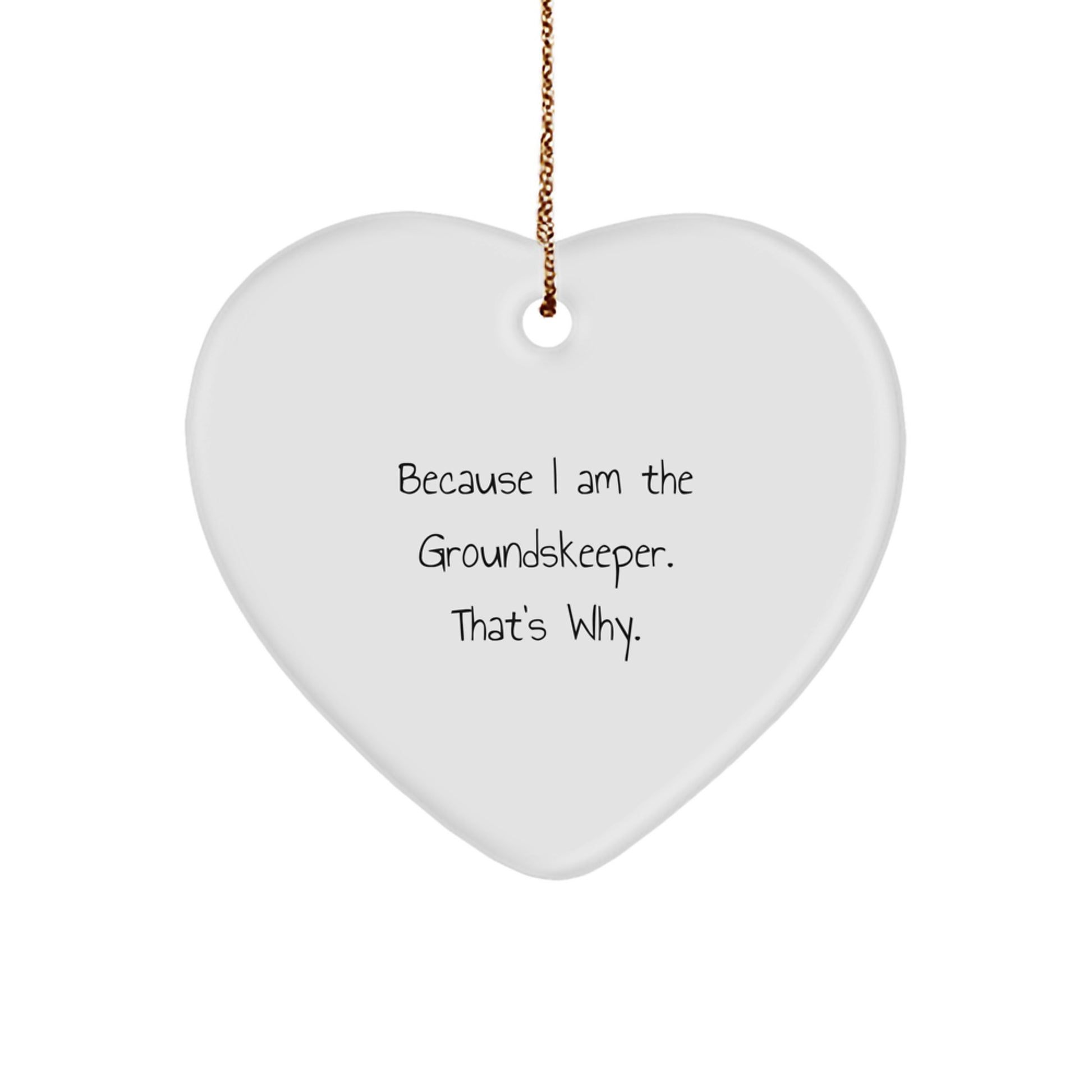 Christmas Gift for Her Groundskeeper Heart Ornament Present - Image 1