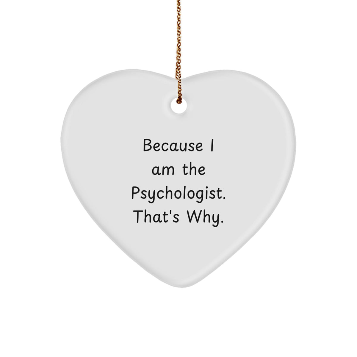 Christmas Gift for Her Psychologist Heart Ornament Present - Image 1