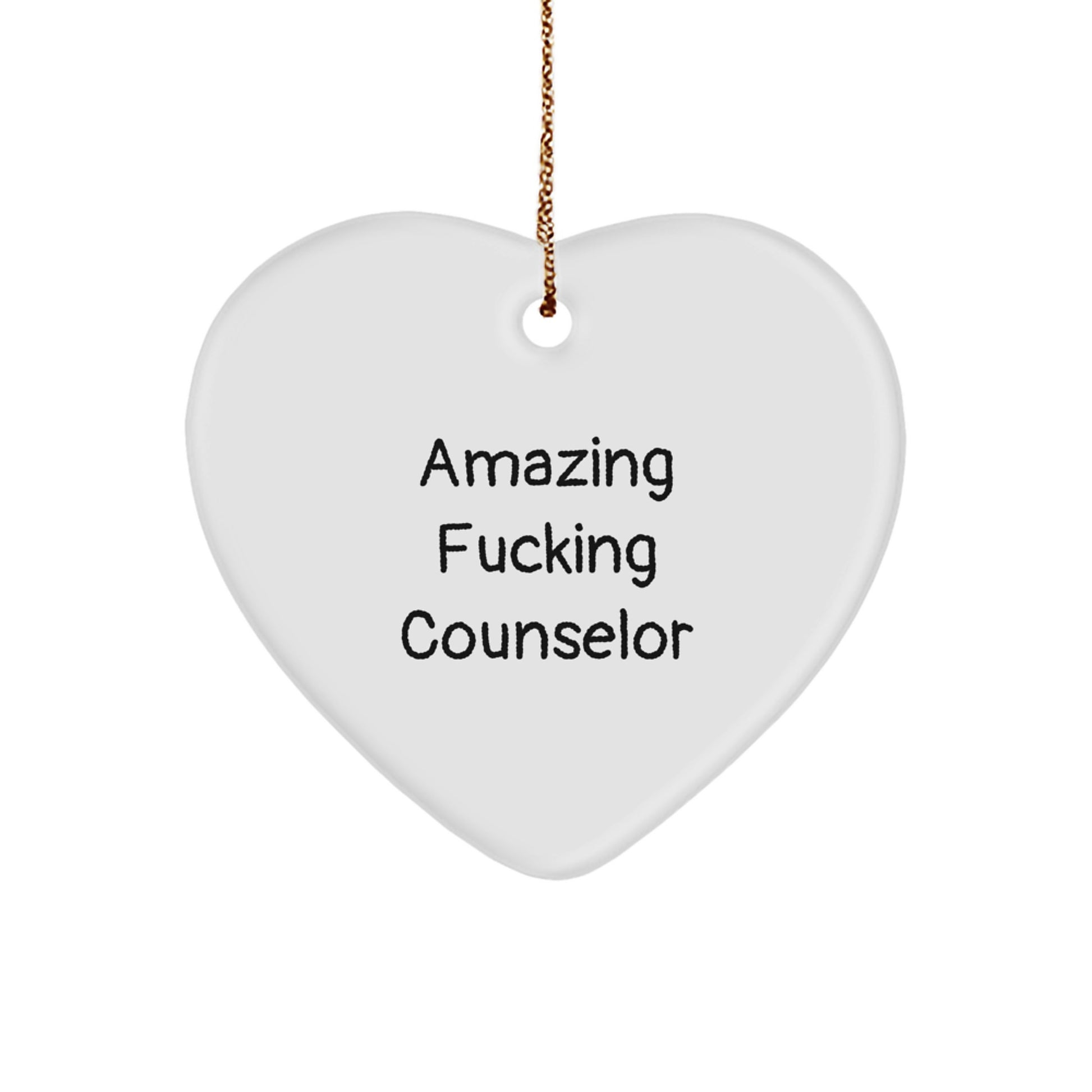 Funny Counselor Gift, Heart Ornament for Counselor Friends, Gifts from Men to Counselor Women - Image 1