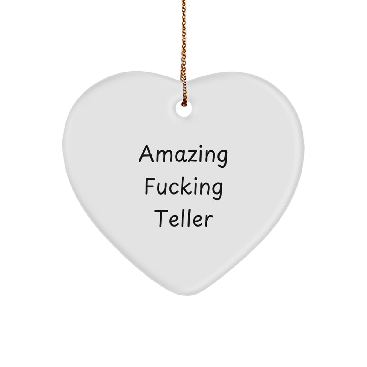 Heart Ornament Christmas Unique Gift for Coworkers Idea – Amazing Teller - Image 1