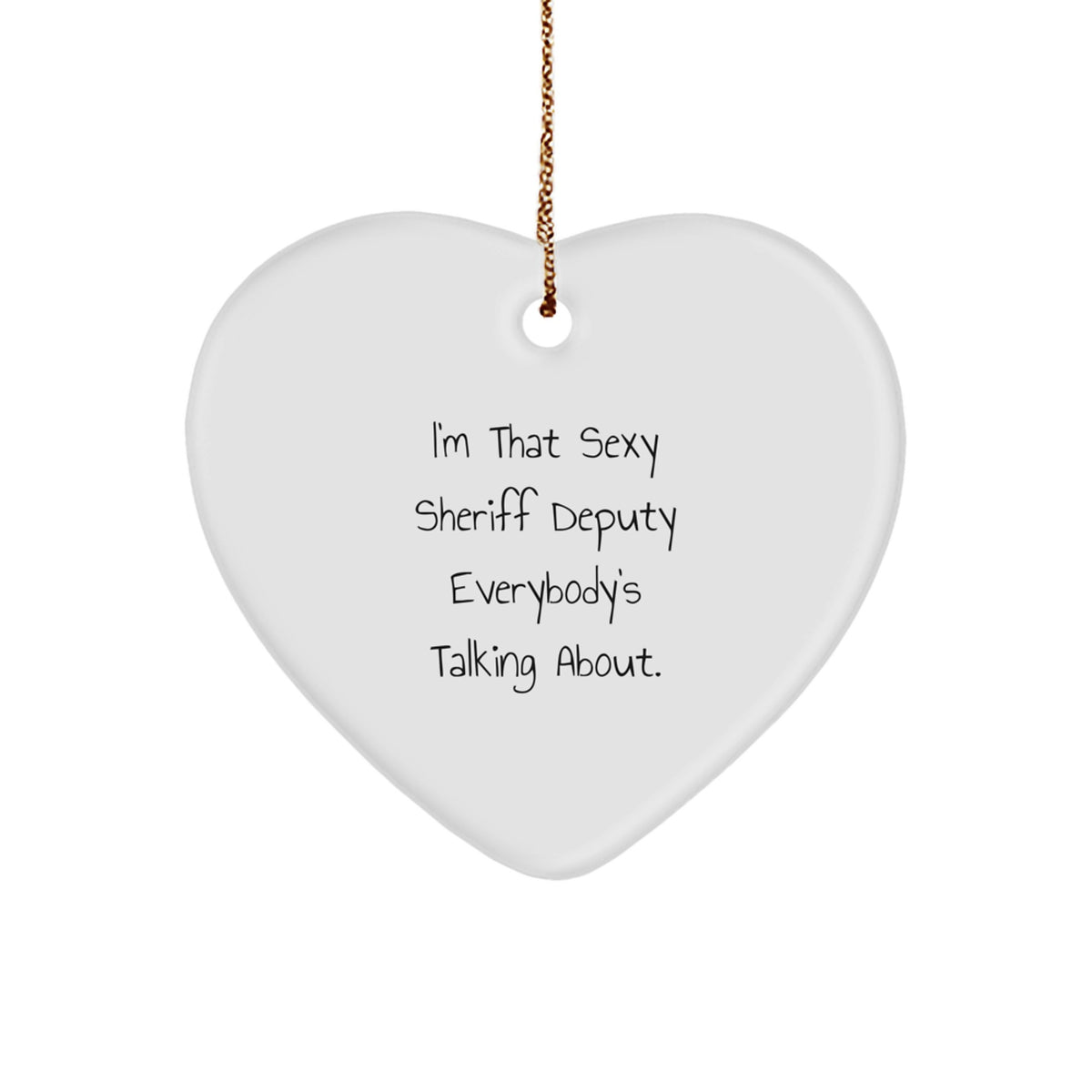 Sheriff Deputy Heart Ornament – Christmas Gift for a Best Friend - Image 1
