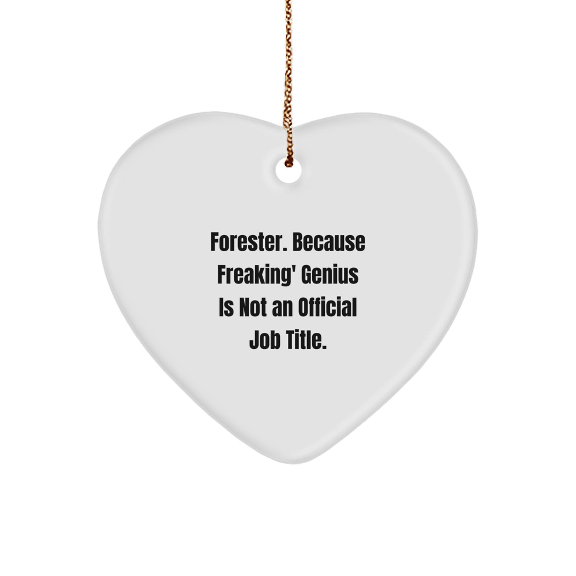 Forester Gifts from Friends and Family, Heart Ornament with Funny Quote, Christmas Unique Gifts for Him or Her - Image 1