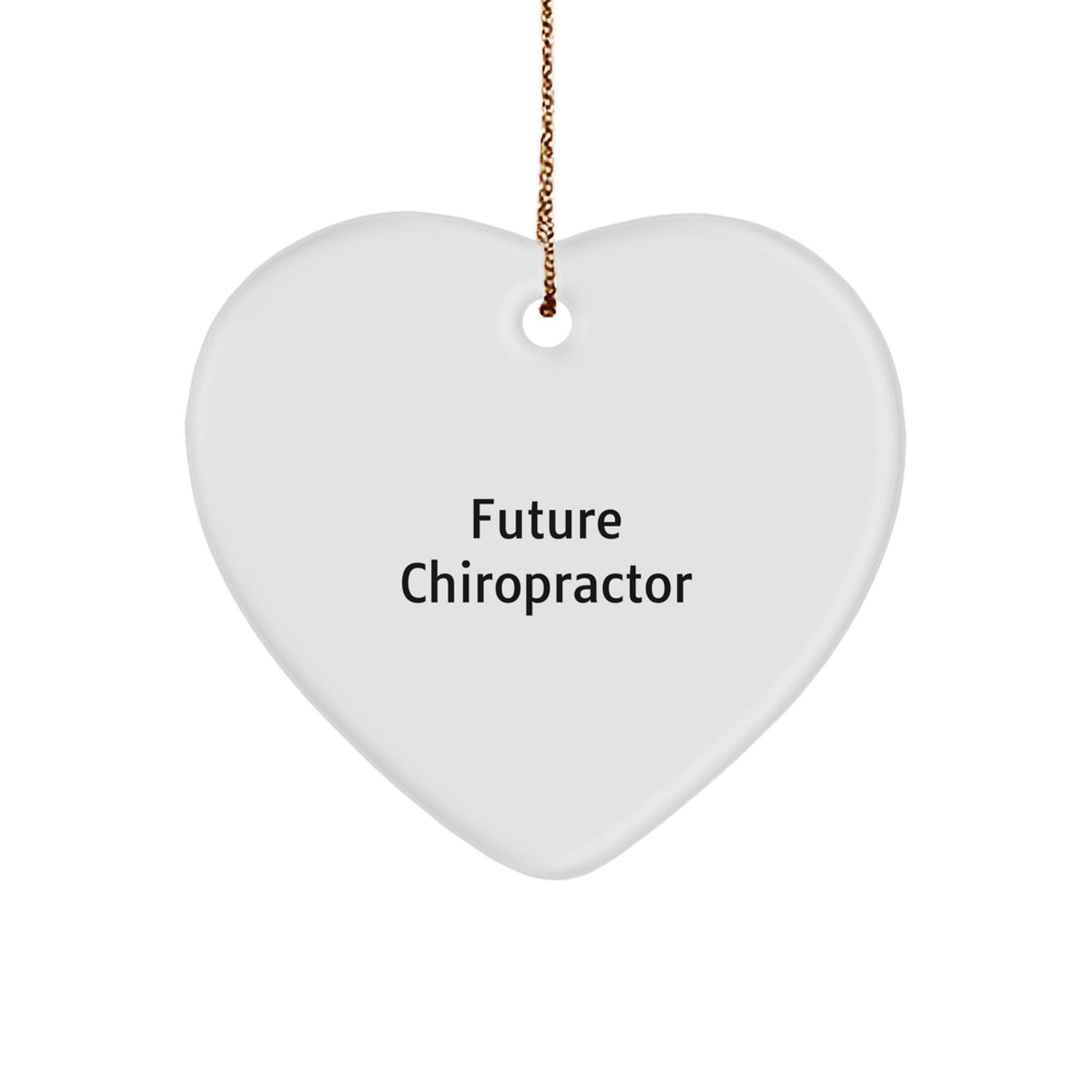 Future Chiropractor Inspired Funny Heart Ornament Gifts from Friends to Chiropractor Men for Christmas Unique Decor - Image 1