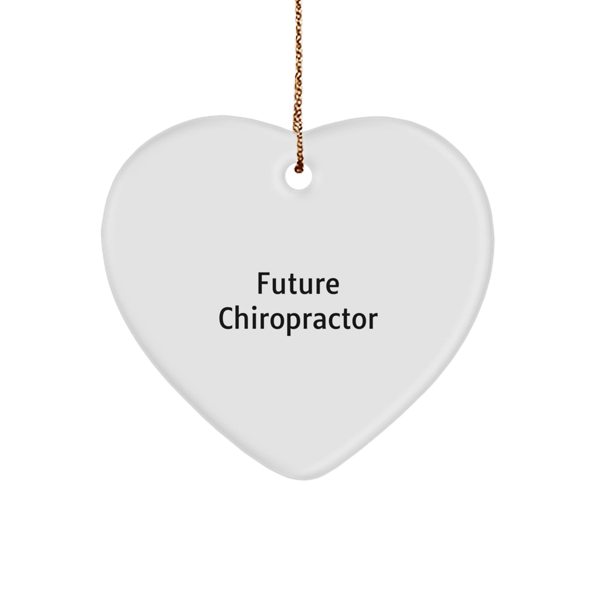 Future Chiropractor Inspired Funny Heart Ornament Gifts from Friends to Chiropractor Men for Christmas Unique Decor - Image 1