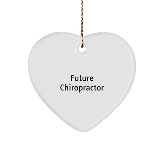 Future Chiropractor Inspired Funny Heart Ornament Gifts from Friends to Chiropractor Men for Christmas Unique Decor - Image 1