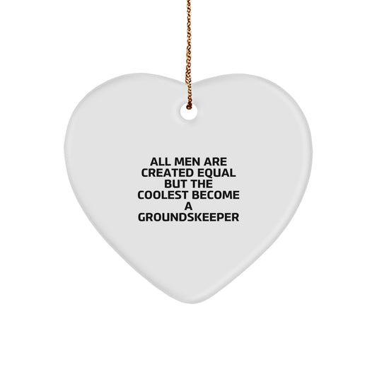 Funny groundskeeper Themed Heart Ornament Gifts from Men, Gifts for groundskeeper, Unique Christmas Unique Gifts for groundskeeper - Image 1