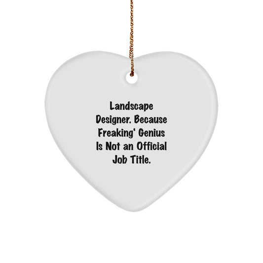 Funny Landscape Designer Heart Ornament Gifts from Friends, Coworkers, or Family for Christmas Unique Gifts - Image 1