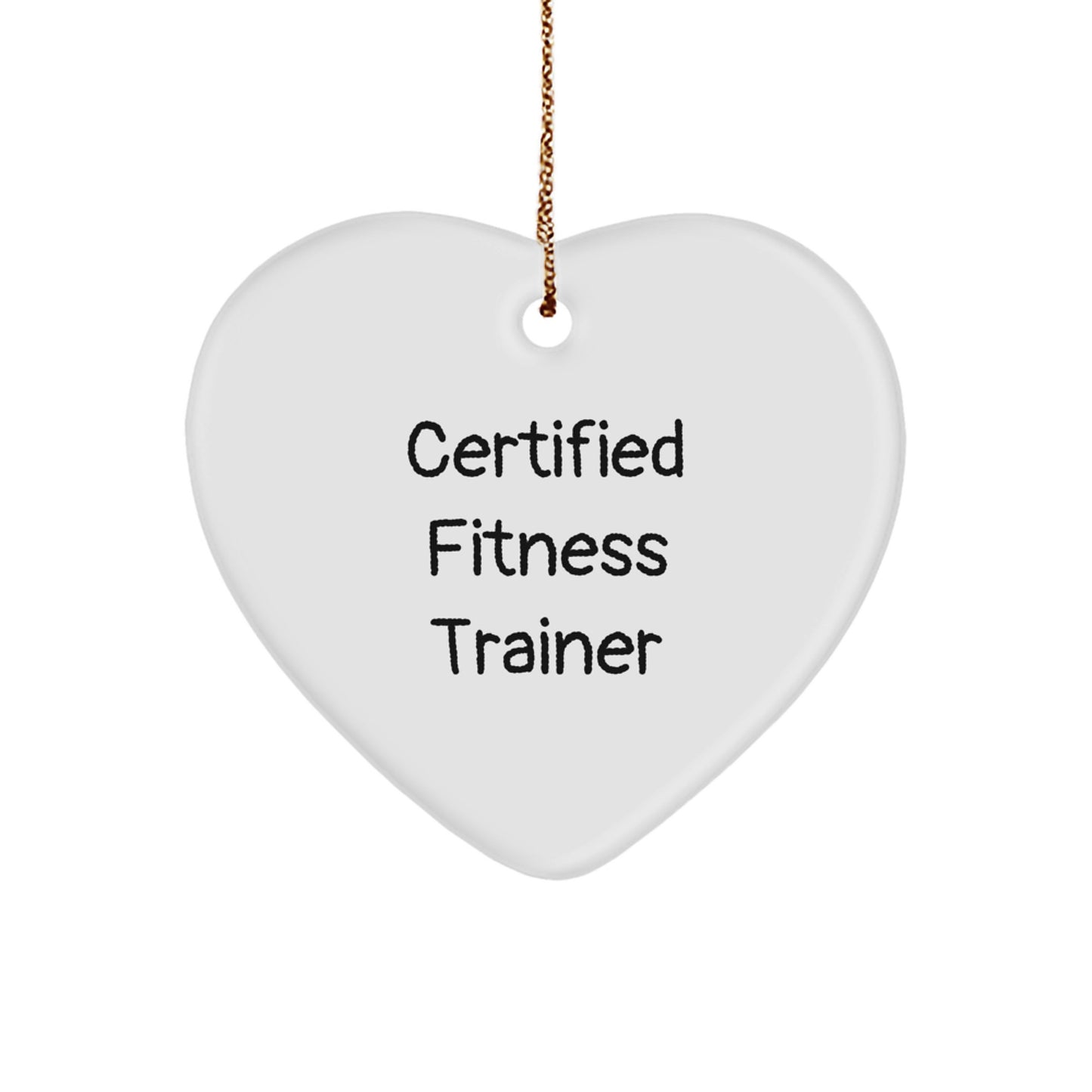 Funny Fitness Trainer Christmas Unique Gift for Men or Women, Heart Ornament with Inspirational Quote 'You're a-maze-ing!' - Gifts from Friends and Family - Image 1