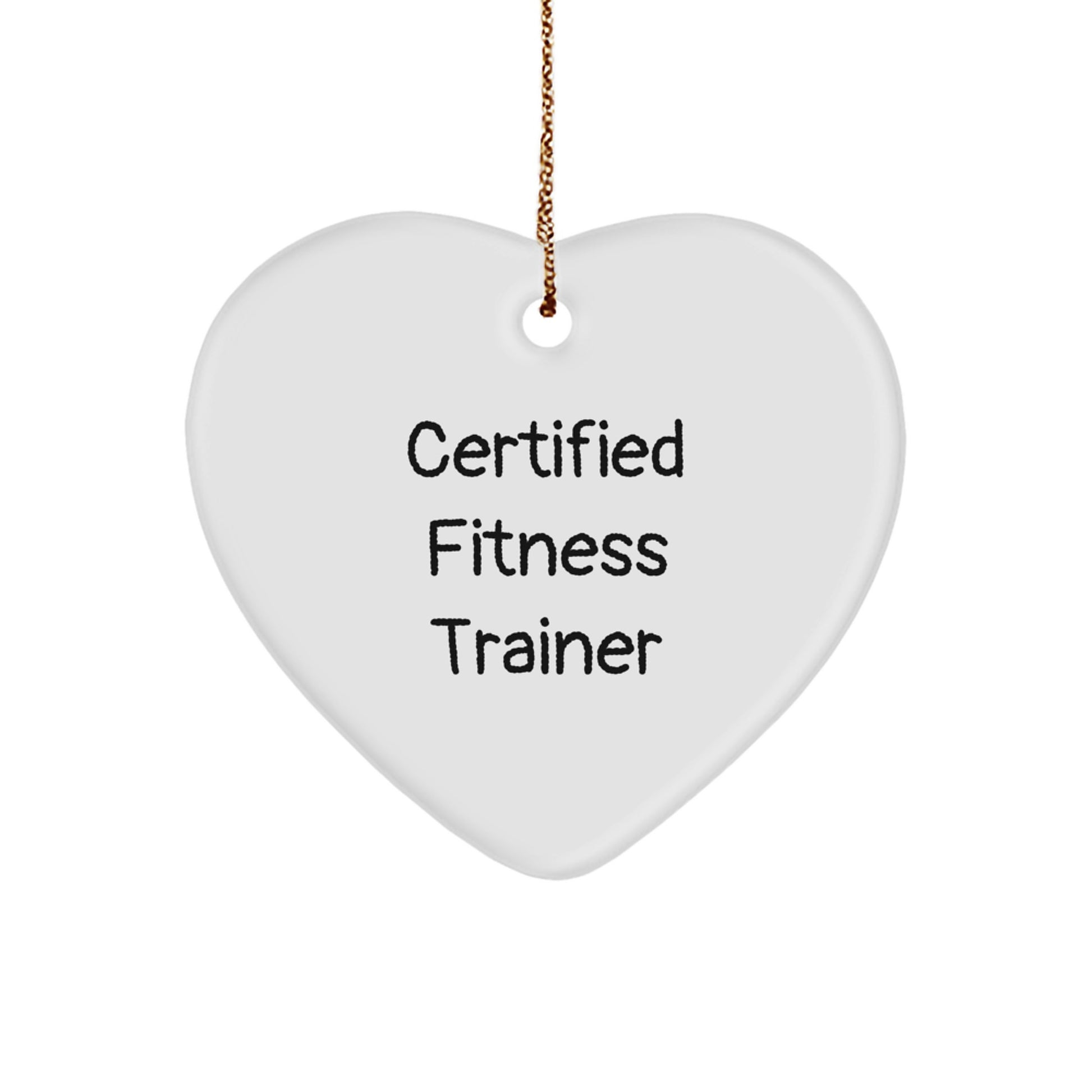 Funny Fitness Trainer Christmas Unique Gift for Men or Women, Heart Ornament with Inspirational Quote 'You're a-maze-ing!' - Gifts from Friends and Family - Image 1