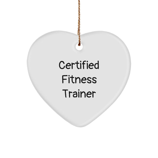 Funny Fitness Trainer Christmas Unique Gift for Men or Women, Heart Ornament with Inspirational Quote 'You're a-maze-ing!' - Gifts from Friends and Family - Image 1