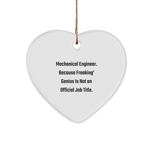 Funny Mechanical Engineer Heart Ornament Gifts from Men to Friends and Family on Christmas Unique Occasion - Image 1