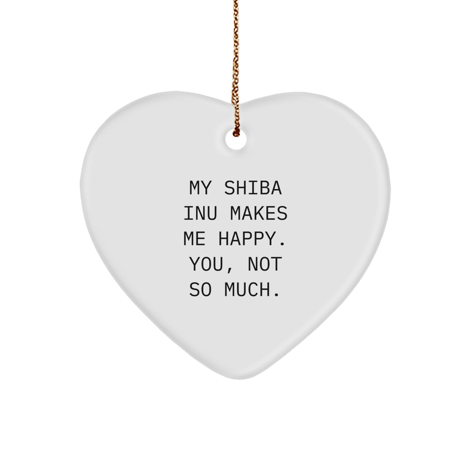 Shiba Inu Dog Gifts from Family - Funny Heart Ornament for Christmas Unique Gifts for Men Women Friends - Image 1