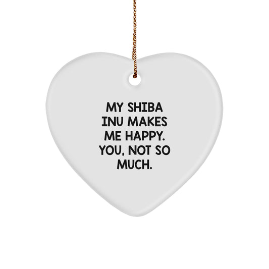 Funny Shiba Inu Dog Heart Ornament Gifts from Friends for Men Women Family Christmas Unique - Image 1