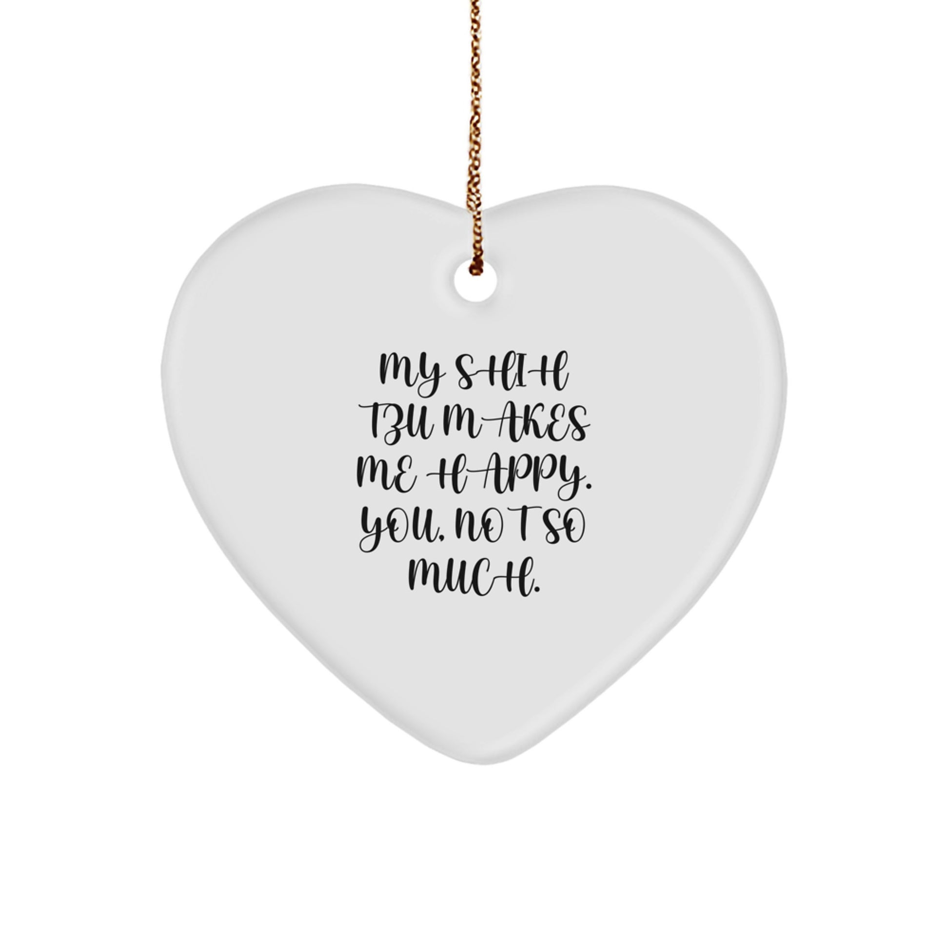 Funny Shih Tzu Dog Heart Ornament Gifts from Women to Friends and Family for Christmas Unique - Image 1
