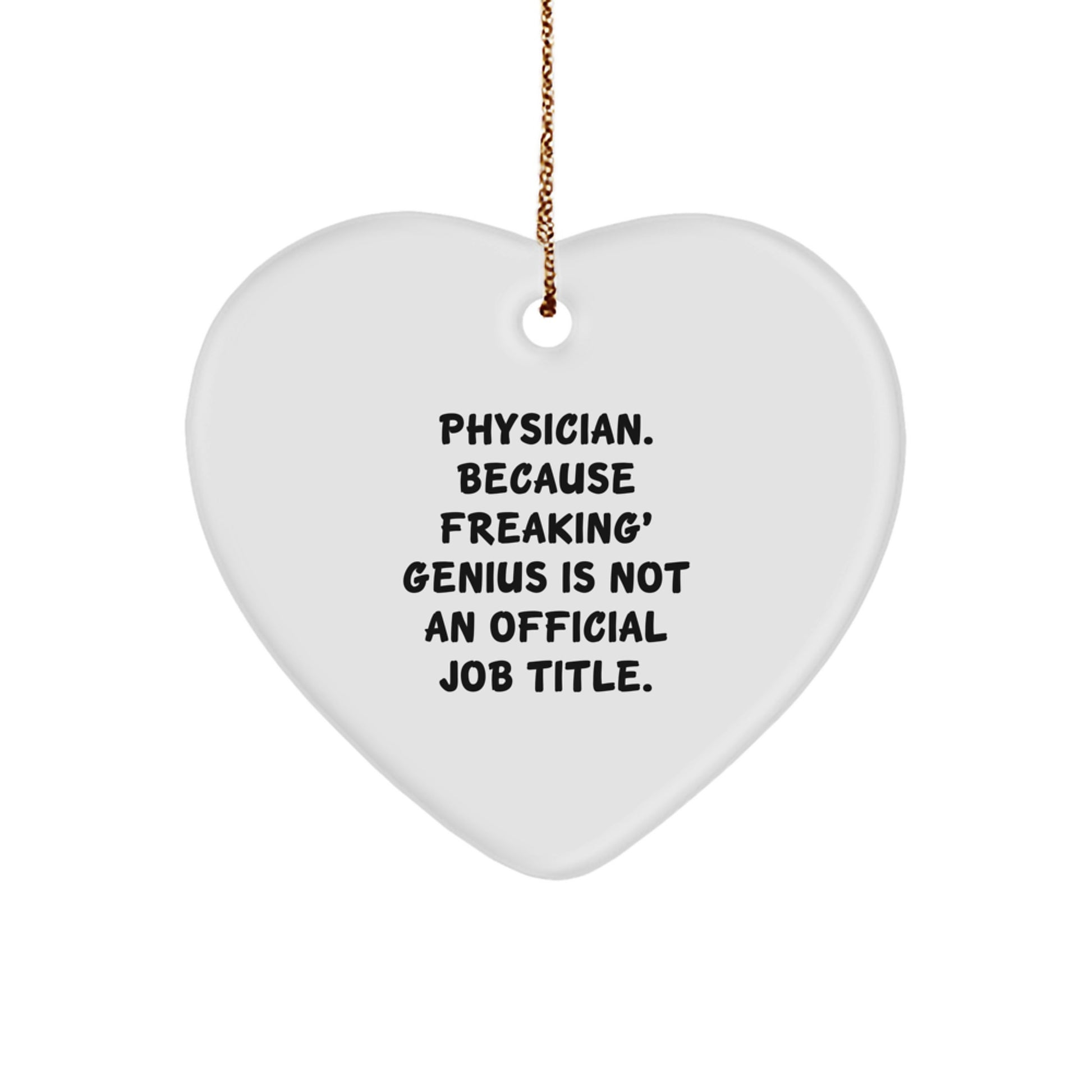 Funny Heart Ornament Gifts from Men for Physician Christmas Unique - Image 1