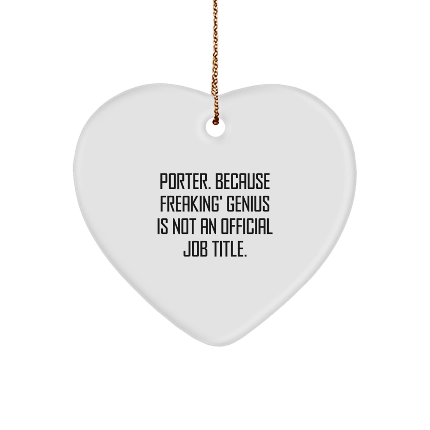 Porter Heart Ornament Essential Christmas Gift for Neighbors - Image 1