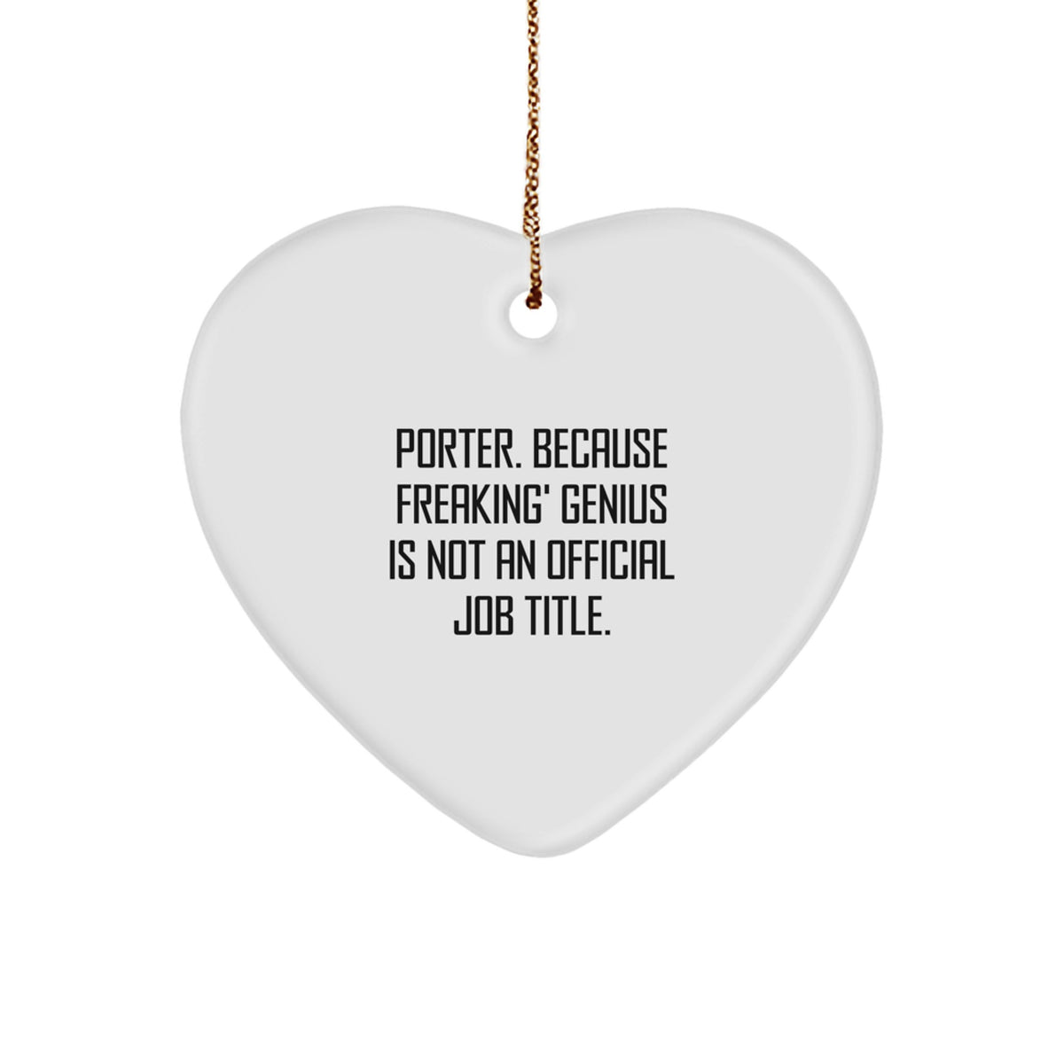 Porter Heart Ornament Essential Christmas Gift for Neighbors - Image 1