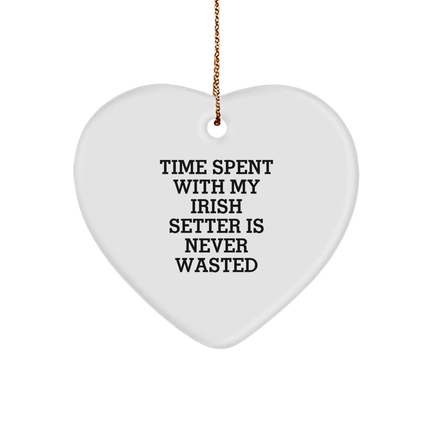 Funny Irish Setter Dog Gifts, Heart Ornament, for Christmas Unique Gifts from Men to Friends - Image 1