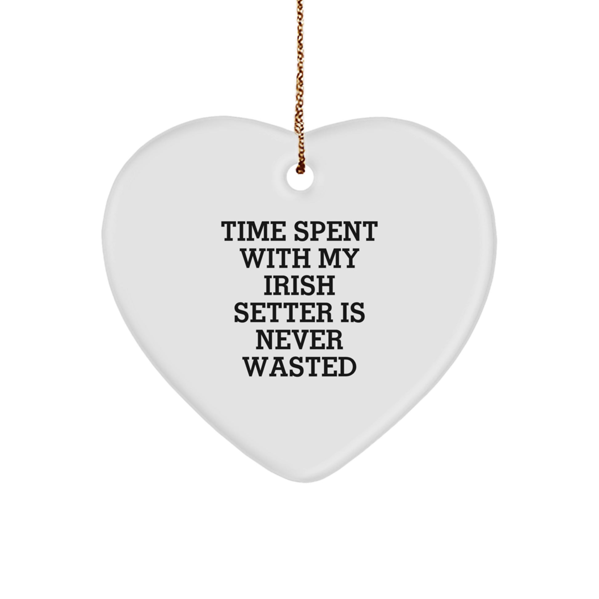 Funny Irish Setter Dog Gifts, Heart Ornament, for Christmas Unique Gifts from Men to Friends - Image 1