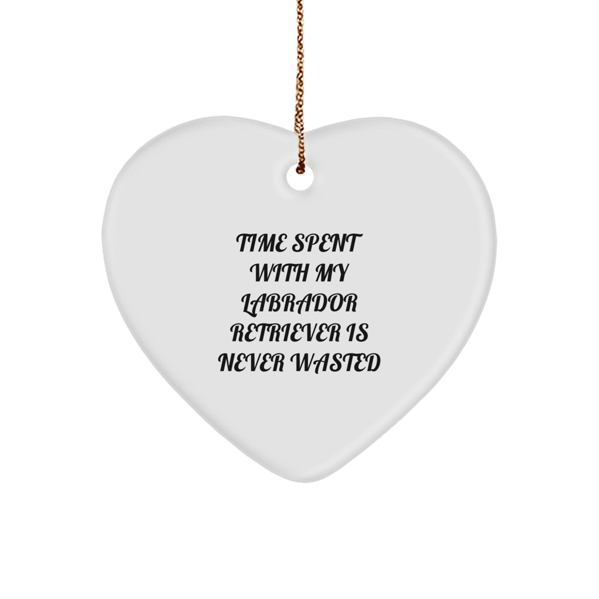 Labrador Retriever Dog Heart Ornament Gift from Friends to Family Members for Christmas - Image 1