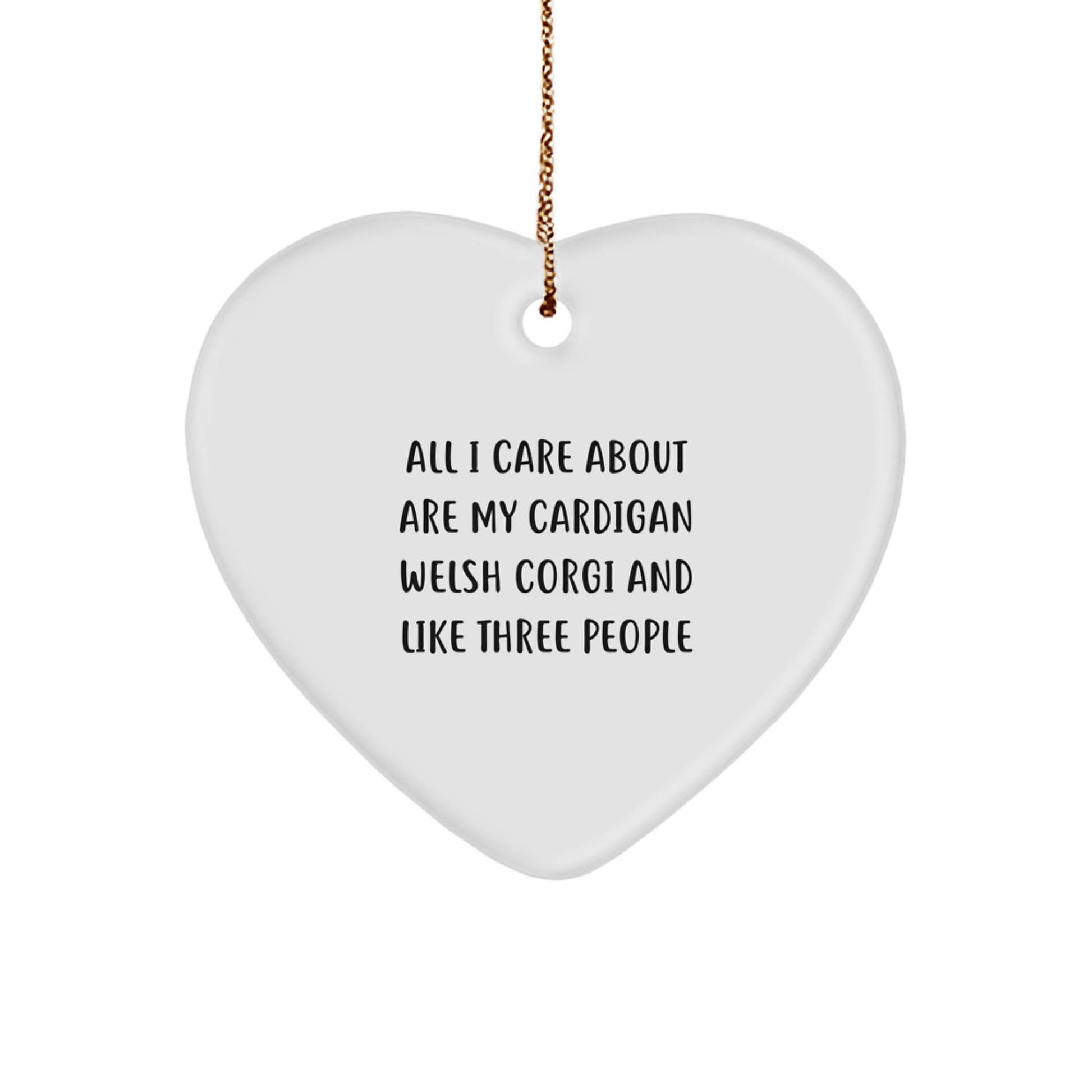 Funny Cardigan Welsh Corgi Dog Lover Heart Ornament Gifts from Family for Dog Enthusiasts, Unique Christmas Unique Gifts for Her, Him, Friends, or Coworkers - Image 1