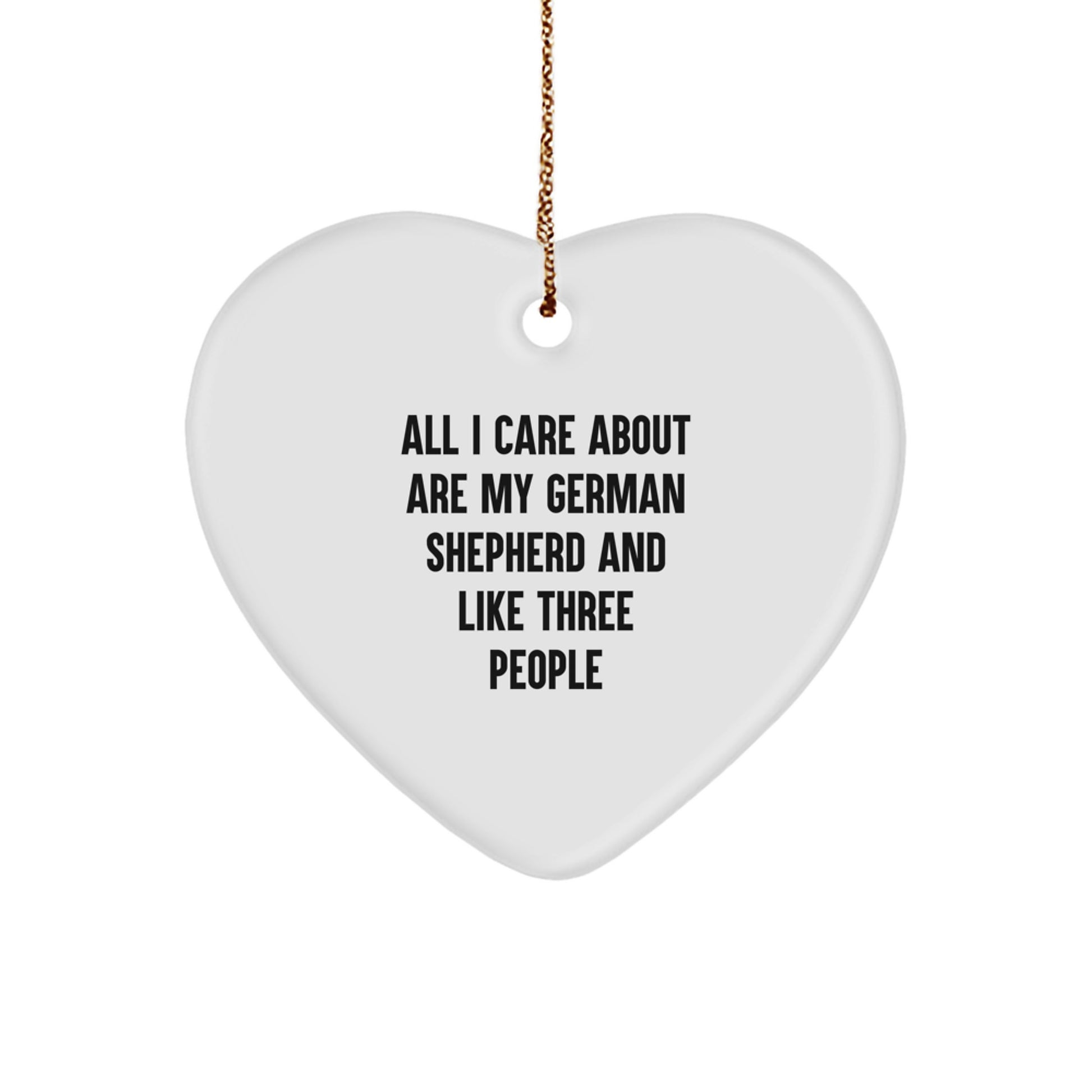 Funny German Shepherd Dog Gifts from Men, German Shepherd Dog Lovers Gifts for Women, Heart Ornament with Inspirational Quote, Unique Christmas Unique Gifts - Image 1
