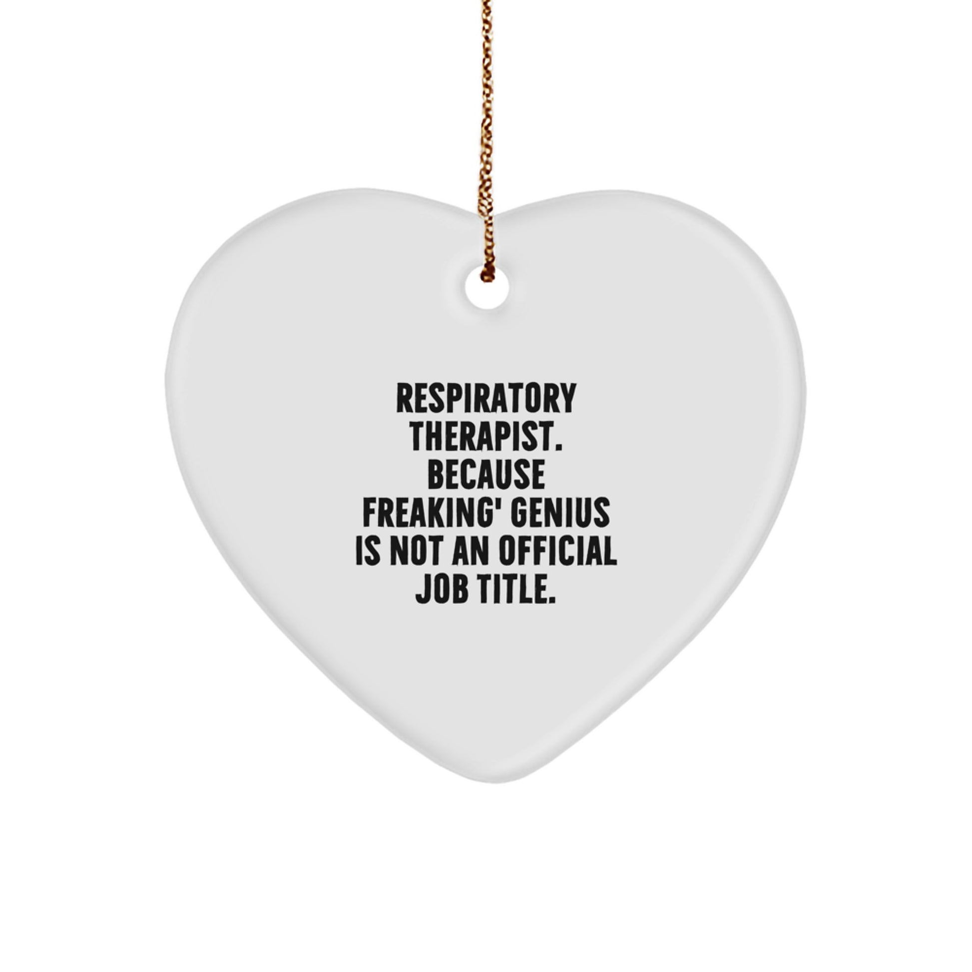 Funny Respiratory Therapist Gifts, Heart Ornament with Inspirational Quote - Gifts from Men to Women Respiratory Therapist, Unique Christmas Memorable Presents for Healthcare Heroes - Image 1