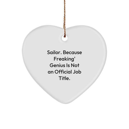 Funny Sailor Heart Ornament Gifts from Friends and Family - Perfect for Christmas Unique Gifts - Image 1