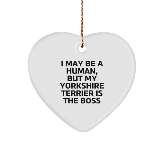 Funny Yorkshire Terrier Dog Gifts for Men, Funny Heart Ornament, Gifts from Men for Yorkshire Terrier Dog Lovers, Unique Christmas Unique Gifts - Image 1