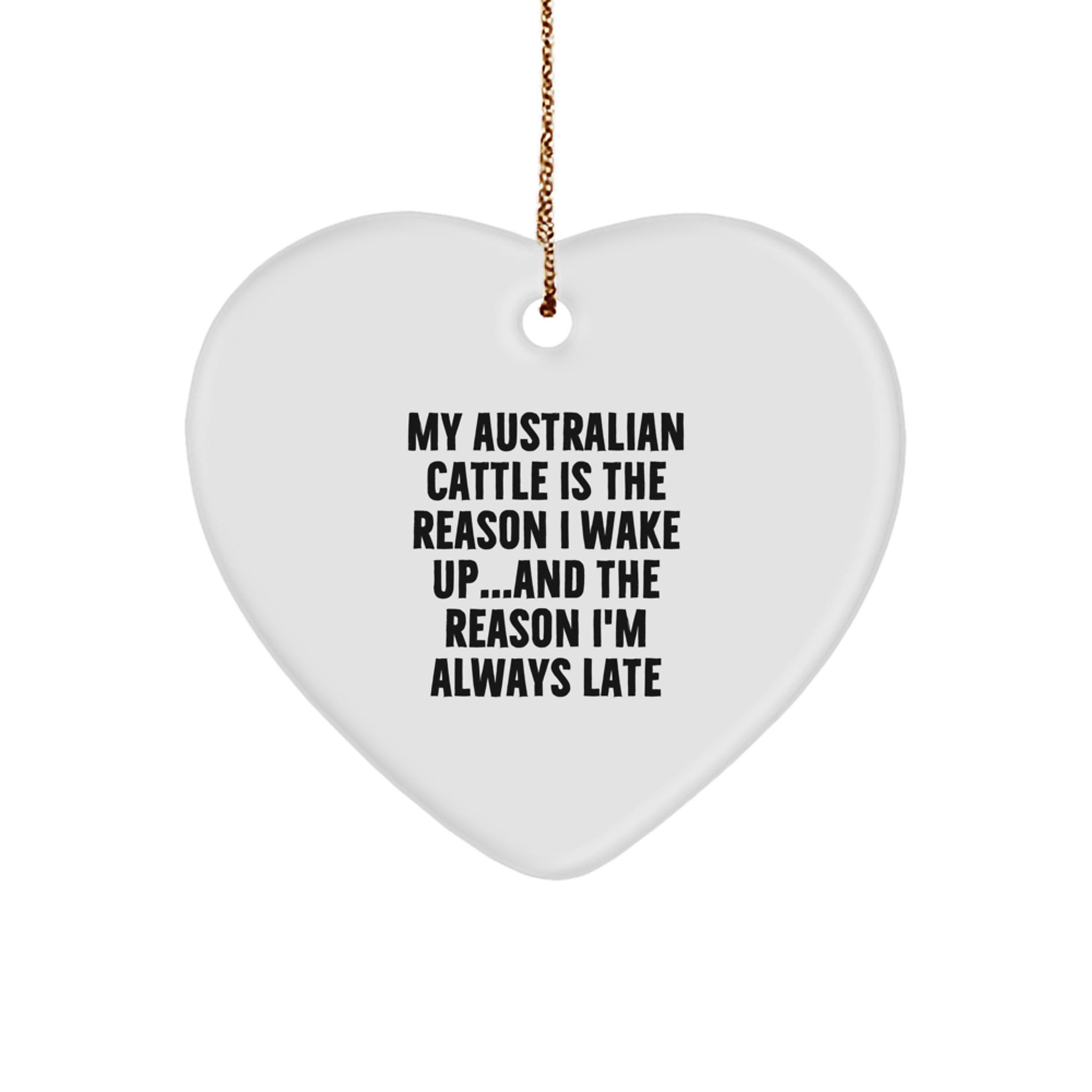 Funny Australian Cattle Dog Heart Ornament Gifts from Men to Friends for Christmas, Australian Cattle Dog Lovers, Inspirational Heart Shaped MDF Decor, Gifts for Australian Cattle Dog Enthusiasts - Image 1