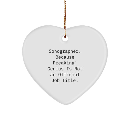Funny Sonographer Heart Ornament Gifts from Friends for Christmas Unique Gifts - Image 1