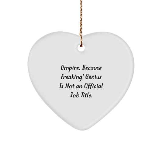 Funny Umpire Heart Ornament Gifts from Friends for Christmas Unique - Image 1