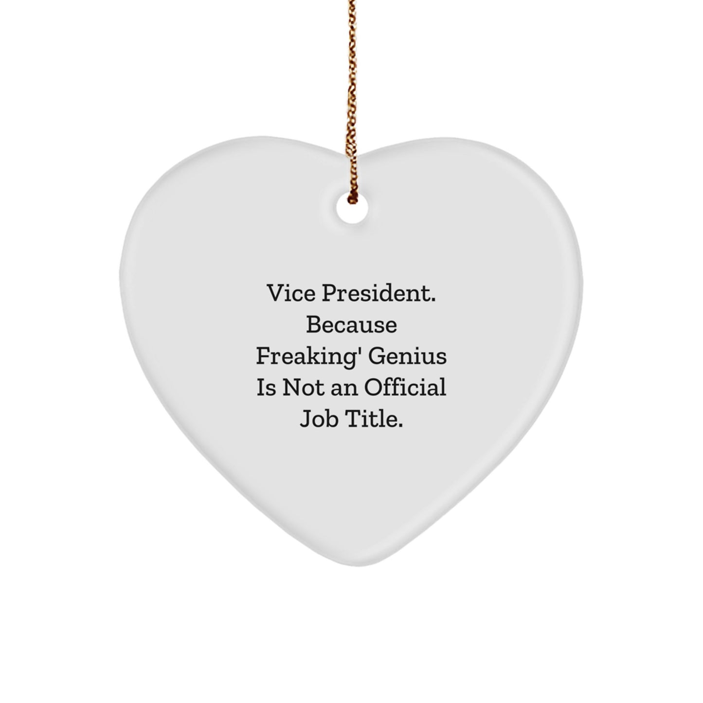 Vice President Heart Ornament Keepsake for Him Christmas Unique Gift - Image 1