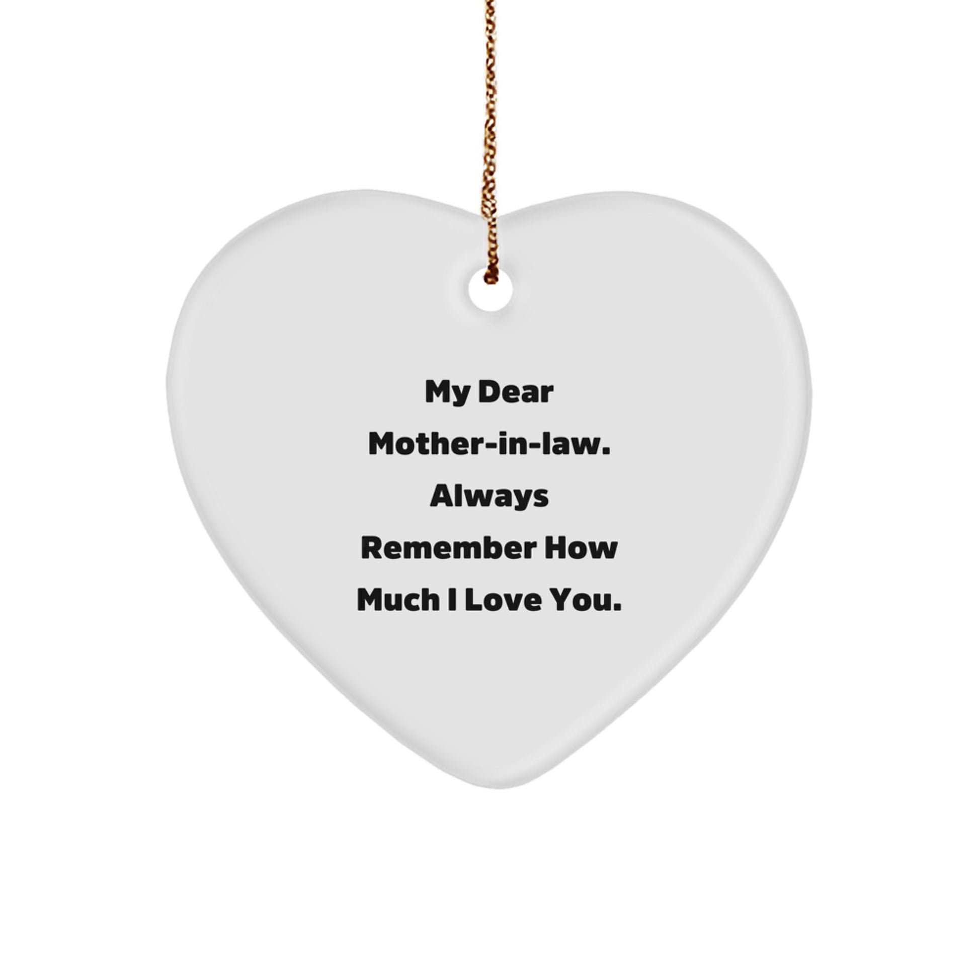 Funny Heart Ornament for Mom-in-law, Gifts from Family, Christmas Unique Gifts, Heart Shaped, Gifts for Mom-in-law - Image 1