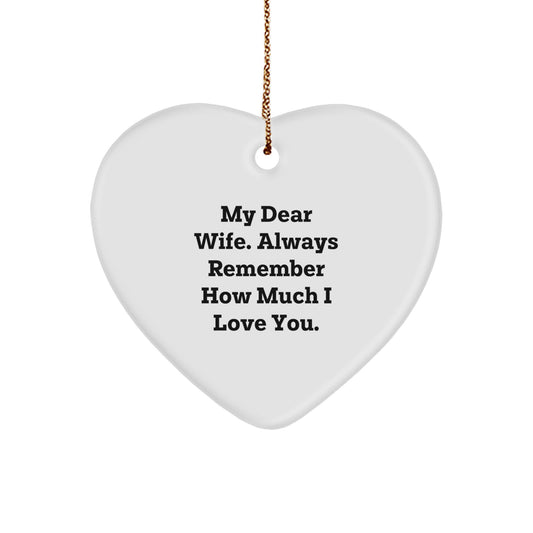 Wife Christmas Ornament Keepsake for Her Gift Remember Much I Love You - Image 1