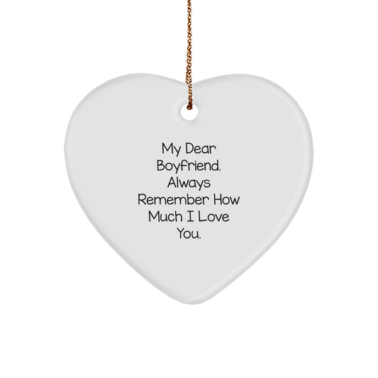 Funny Sweetheart Gifts from Me to You - Heart Ornament for Him to Always Remember - Image 1