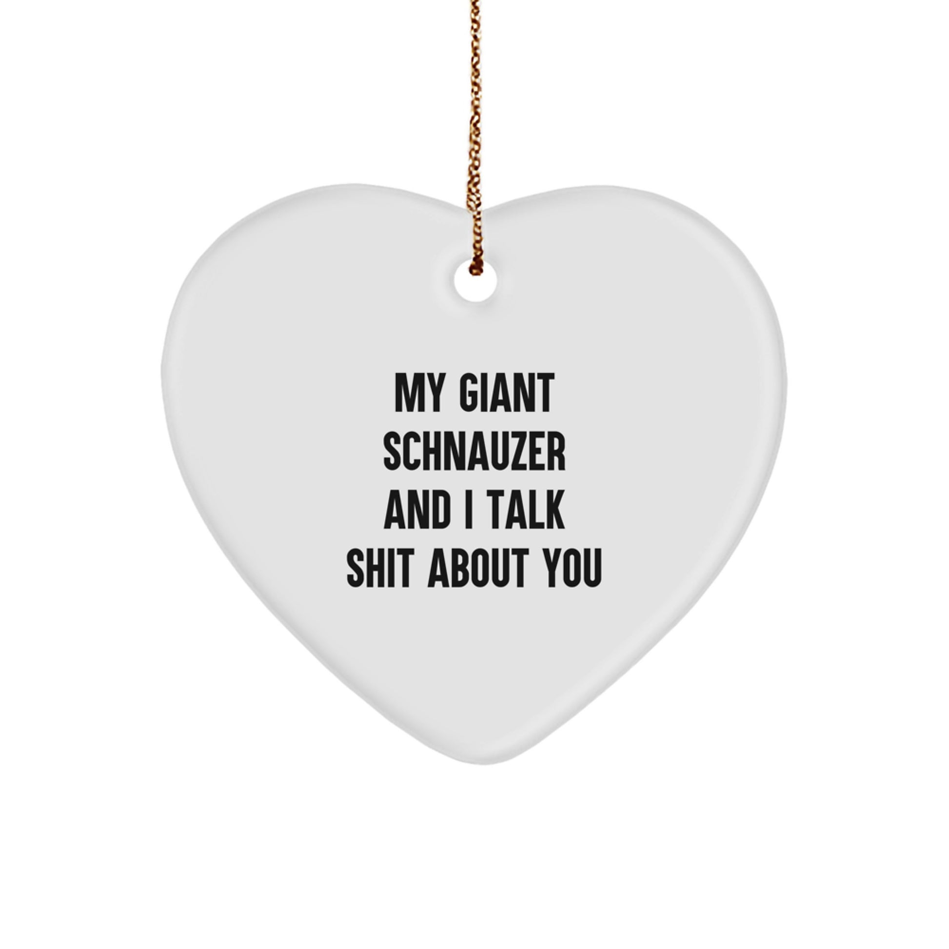 Funny Giant Schnauzer Dog Gifts from Friends - My Giant Schnauzer And I Talk Shit About You Christmas Unique Gifts for Giant Schnauzer Dog Owners - Image 1