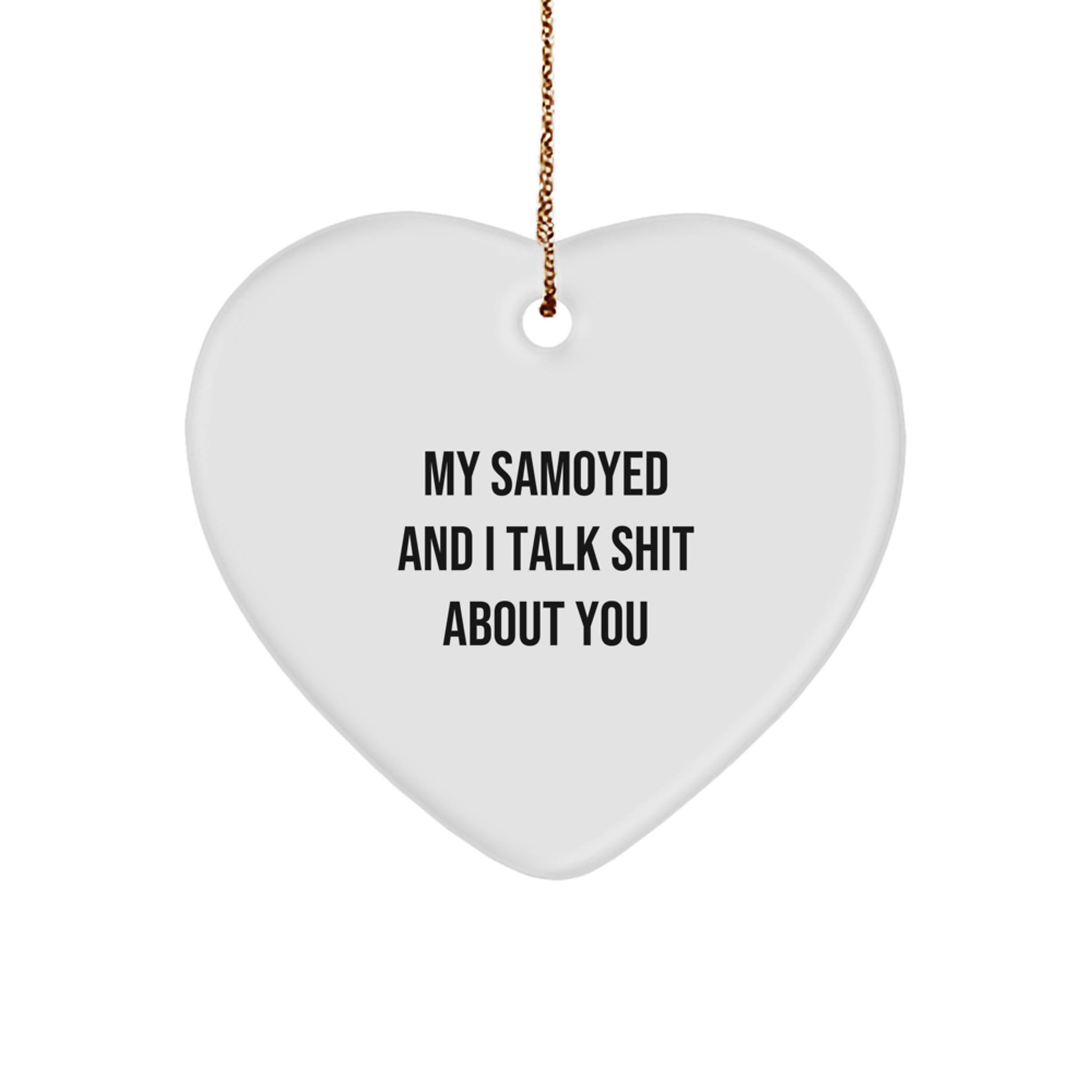 Funny Samoyed Dog Heart Ornament Gifts from Men to Family for Christmas Unique Unique Gifts - Image 1