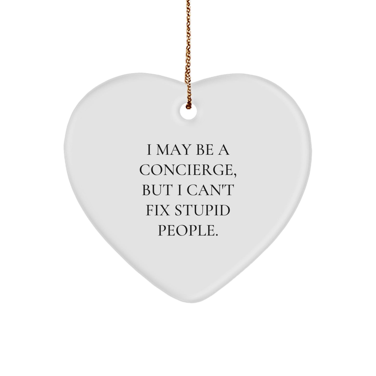 Funny Concierge Gifts from Men to Women - Heart Ornament Christmas Unique - Image 1