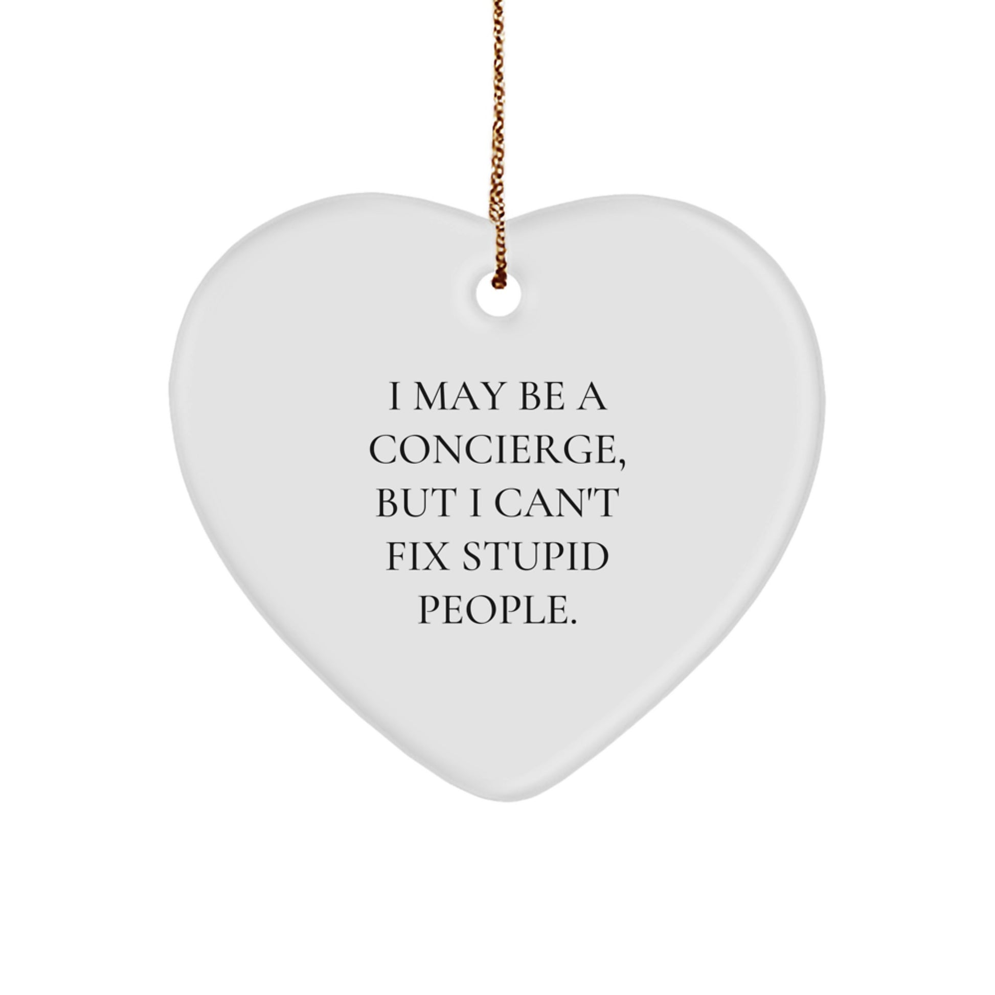 Funny Concierge Gifts from Men to Women - Heart Ornament Christmas Unique - Image 1