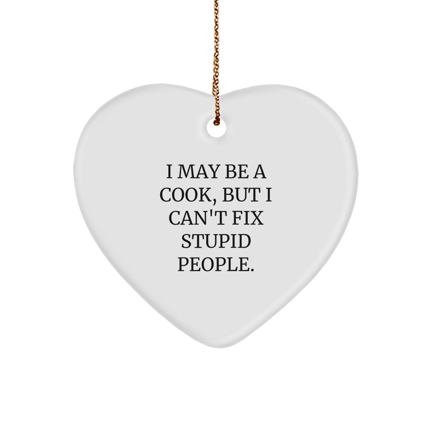 Funny Cook Heart Ornament Gifts from Family and Friends for Cooks on Christmas Unique - Image 1