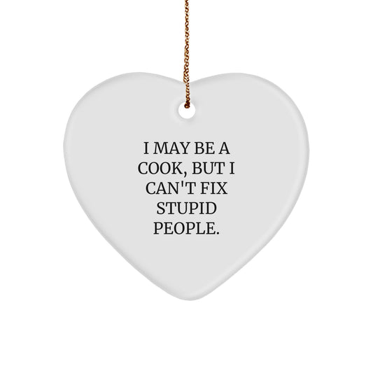 Funny Cook Heart Ornament Gifts from Family and Friends for Cooks on Christmas Unique - Image 1