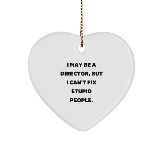 Funny Director Christmas Heart Ornament Gifts from Friends, Family, Coworkers for Director, Men, Women - Image 1